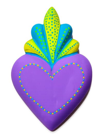 Corazón conchas morado