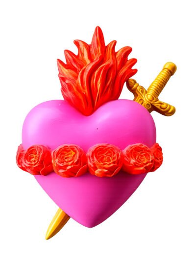 Corazón de María rosado