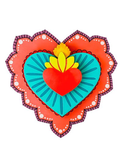 Corazón mandala pasteles